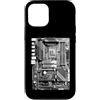 Grandio Design Geeky Computer & IT Novel Custodia per iPhone 12/12 Pro Computer Builder Scheda Madre Circuito Divertente PC Nerd