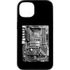 Grandio Design Geeky Computer & IT Novel Custodia per iPhone 13 Computer Builder Scheda Madre Circuito Divertente PC Nerd