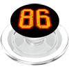 Leggende dello sport Numero vintage n. 86 Sport rosso giallo numero 86 PopSockets PopGrip per MagSafe