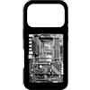 Grandio Design Geeky Computer & IT Novel Custodia per iPhone 17 Pro Computer Builder Scheda Madre Circuito Divertente PC Nerd
