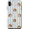 Boho Animal Lover Illustrations Custodia per iPhone XS Max Carino Riccio Cuori e Strisce