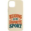 Book Nook Corner Custodia per iPhone 14 Plus Lettore di sport preferito per gli amanti dei libri di lettura divertente