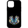 Cute Butterfly Butterflies And Flowers Custodia per iPhone 12 mini Graziosa farfalla in vetro