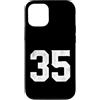 Vintage Athlete Distressed Digits Custodia per iPhone 12/12 Pro Numero 35 Team Sport Giocatore 35° Compleanno Numero Preferito