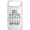 ASL Sign Language Apparel Deaf and Inter Custodia per iPhone Air ASL Nelle Mie Vene Gesù Nel Mio Cuore Interpreti Christian