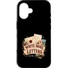 Inkwell Bloom Correspondence Custodia per iPhone 16 Scrivi più Lettere Vintage