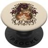 Paw Pact Prints Gatto Mamma Floreale Vintage Tre Gatti PopSockets PopGrip Adesivo