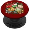 Festive Dumpling Club Carino Gnocchi Di Natale Xiao Lungo Bao Kawaii Cibo Cinese PopSockets PopGrip Adesivo
