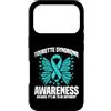Tourette Syndrome Design For Awareness M Custodia per iPhone 17 Pro Tourette Support Teal Ribbon diversa sindrome di Tourette