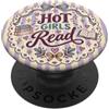 Cute Stripes Patten Books Reader Librari Hot Girls Read Reading Bookish Book Lover Striped Art PopSockets PopGrip Adesivo