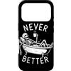 Funny Skeleton Never Better Halloween Sk Custodia per iPhone 17 Pro Never Better Skelet - Scheletro per vasca da bagno, per Halloween