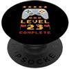 Gamer Gamepad Controller Geburtstag 23° Compleanno Level 23 Complete PopSockets PopGrip Adesivo