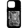 Grandio Design Geeky Computer & IT Novel Custodia per iPhone 16 Pro Computer Builder Scheda Madre Circuito Divertente PC Nerd