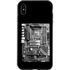 Grandio Design Geeky Computer & IT Novel Custodia per iPhone XS Max Computer Builder Scheda Madre Circuito Divertente PC Nerd