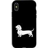 JustForDogLovers Custodia per iPhone X/XS Bassotto carino, amante dei cani