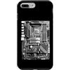 Grandio Design Geeky Computer & IT Novel Custodia per iPhone 7 Plus/8 Plus Computer Builder Scheda Madre Circuito Divertente PC Nerd