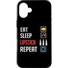 Lipstick Red Custodia per iPhone 16 Plus Rossetto rosso bellezza cosmetica labbra trucco