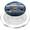 Ghostbusters Ecto 1 Car Front View 1984 Titolo Testo Vibrante PopSockets PopGrip per MagSafe