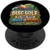 Disc Golf Rules Regret Outdoor Player Disco da golf volante con regole rimpianti umorismo giocatore PopSockets PopGrip Adesivo