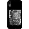 Grandio Design Geeky Computer & IT Novel Custodia per iPhone XR Computer Builder Scheda Madre Circuito Divertente PC Nerd