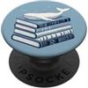 Bookish Grips Cute Whale Book Lover PopSockets PopGrip Adesivo