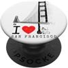 Ponte del Golden Gate per i fan di San F San Francisco Golden Gate Bridge Vintage Skyline California PopSockets PopGrip Adesivo