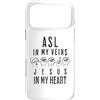 ASL Sign Language Apparel Deaf and Inter Custodia per iPhone 17 Pro Max ASL Nelle Mie Vene Gesù Nel Mio Cuore Interpreti Christian
