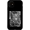 Grandio Design Geeky Computer & IT Novel Custodia per iPhone 11 Computer Builder Scheda Madre Circuito Divertente PC Nerd
