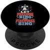 Design Patriottici USA Let Freedom Ring And Fireworks Sing Camicia 4 Luglio PopSockets PopGrip Adesivo