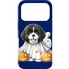 Halloween Dog Ghost Dog Costume Pumpkin Custodia per iPhone 17 Pro Bianco e nero Halloween Cane Fantasma Cane Costume Zucca