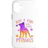 Just a Girl who Loves Pitbulls TS Gifts Custodia per iPhone 16 Plus Just a Girl Who Loves Pitbulls - Carino Pitbull amante del cane