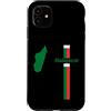 MASH MOSH Custodia per iPhone 11 Madagascar Mappa Silhouette Bandiera Strisce Orgoglio Malgascio