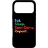 Rom-Com Lovers Club Custodia per iPhone 17 Pro Max Eat Sleep Rom-Coms Repeat per gli amanti della commedia romantica