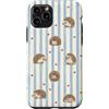 Boho Animal Lover Illustrations Custodia per iPhone 11 Pro Carino Riccio Cuori e Strisce
