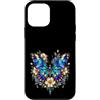 Cute Butterfly Butterflies And Flowers Custodia per iPhone 12 mini Graziosa farfalla in vetro