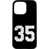 Vintage Athlete Distressed Digits Custodia per iPhone 15 Pro Max Numero 35 Team Sport Giocatore 35° Compleanno Numero Preferito