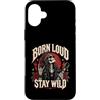 Born To Rock On I Love Rock And Roll Roc Custodia per iPhone 16 Plus Long Live Rock & Roll Punk consente un concerto rock vintage rock