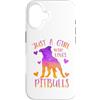 Just a Girl who Loves Pitbulls TS Gifts Custodia per iPhone 16 Just a Girl Who Loves Pitbulls - Carino Pitbull amante del cane
