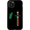 MASH MOSH Custodia per iPhone 11 Pro Madagascar Mappa Silhouette Bandiera Strisce Orgoglio Malgascio
