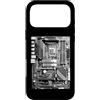 Grandio Design Geeky Computer & IT Novel Custodia per iPhone 17 Pro Max Computer Builder Scheda Madre Circuito Divertente PC Nerd