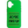 AC/DC Custodia per iPhone 16 Ufficiale AC/DC PWR UP Stitch Pixels Christmas