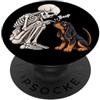 4SkeletonLovers Divertente scheletro nero e marrone chiaro Coonhound Boop cane Halloween PopSockets PopGrip Adesivo
