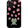 Strawberry Frog Kawaii Cottagecore Custodia per iPhone 11 Pro Carino Kawaii Rana Fragola Cottagecore Estetica