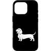JustForDogLovers Custodia per iPhone 16 Pro Bassotto carino, amante dei cani