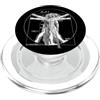 Tired The Vitruvian Man Apparel Vitruvian Uomo Stanco Leonardo Da Vinci Uomo Vitruviano PopSockets PopGrip per MagSafe