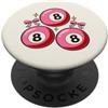 Pink Pool Society Design rosa con 8 palline, giocatore di biliardo, coquette PopSockets PopGrip Adesivo
