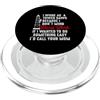 I Work As A Tower Dawg Tecnico rampicante della torre delle cellule della torre delle cellule di scalatore PopSockets PopGrip per MagSafe