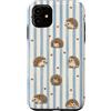 Boho Animal Lover Illustrations Custodia per iPhone 11 Carino Riccio Cuori e Strisce