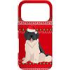Black and White Newfie Christmas Newfoun Custodia per iPhone 17 Pro Bianco e nero Terranova Natale