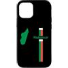 MASH MOSH Custodia per iPhone 12/12 Pro Madagascar Mappa Silhouette Bandiera Strisce Orgoglio Malgascio